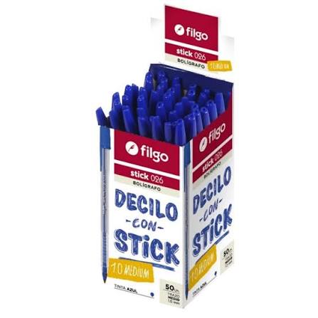Boligrafo Azul stick 026